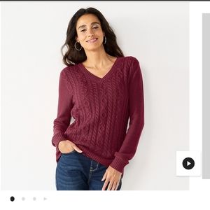 Croft and Barrow women's classic v-neck sweater Brand New!